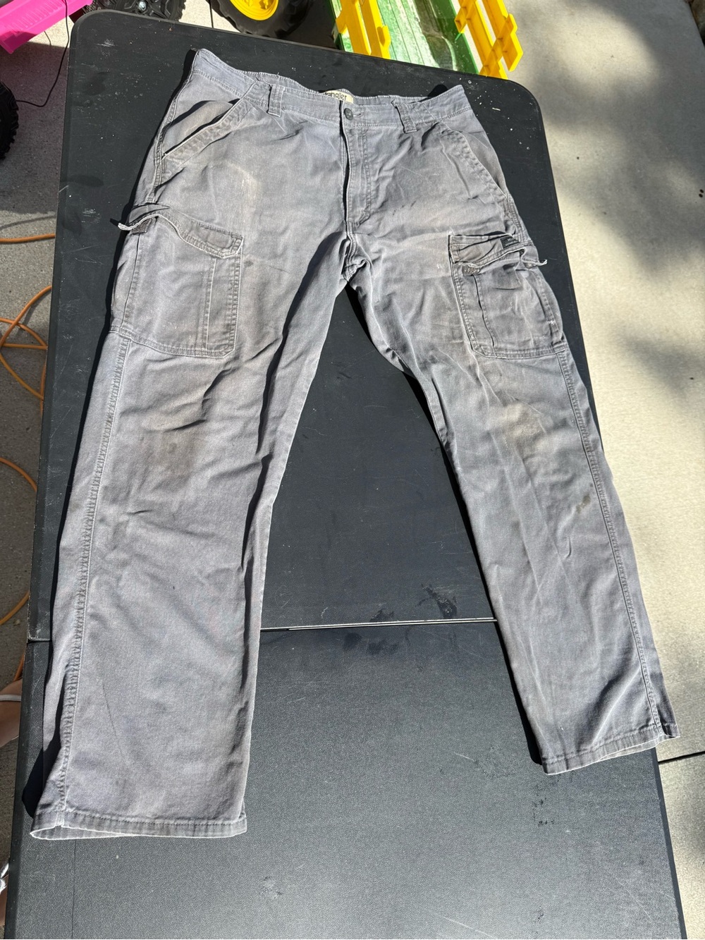 Wrangler Gray Cargo Pants with Multiple Utility Pockets